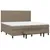 Produktbild 3 för Ramsäng med madrass taupe 200x200 cm tyg