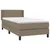 Produktbild 3 för Ramsäng med madrass taupe 90x190 cm tyg