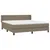 Produktbild 3 för Ramsäng med madrass taupe 160x200 cm tyg
