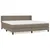 Produktbild 2 för Ramsäng med madrass taupe 200x200 cm tyg
