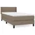 Produktbild 2 för Ramsäng med madrass taupe 90x190 cm tyg