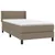 Produktbild 3 för Ramsäng med madrass taupe 90x190 cm tyg