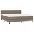 Produktbild 3 för Ramsäng med madrass taupe 160x200 cm tyg