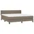 Produktbild 3 för Ramsäng med madrass taupe 180x200 cm tyg