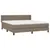 Produktbild 3 för Ramsäng med madrass taupe 160x200 cm tyg