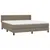 Produktbild 3 för Ramsäng med madrass taupe 180x200 cm tyg