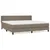 Produktbild 2 för Ramsäng med madrass taupe 200x200 cm tyg