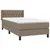 Produktbild 3 för Ramsäng med madrass taupe 100x200 cm tyg