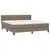 Produktbild 3 för Ramsäng med madrass taupe 160x200 cm tyg