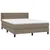 Produktbild 3 för Ramsäng med madrass taupe 140x200 cm tyg