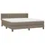 Produktbild 3 för Ramsäng med madrass taupe 160x200 cm tyg