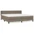 Produktbild 2 för Ramsäng med madrass taupe 200x200 cm tyg