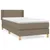 Produktbild 2 för Ramsäng med madrass taupe 90x190 cm tyg
