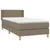 Produktbild 3 för Ramsäng med madrass taupe 90x190 cm tyg
