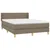 Produktbild 3 för Ramsäng med madrass taupe 140x190 cm tyg