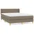 Produktbild 2 för Ramsäng med madrass taupe 140x200 cm tyg