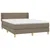 Produktbild 3 för Ramsäng med madrass taupe 140x200 cm tyg