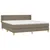 Produktbild 3 för Ramsäng med madrass taupe 180x200 cm tyg