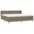 Produktbild 3 för Ramsäng med madrass taupe 200x200 cm tyg