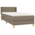Produktbild 3 för Ramsäng med madrass taupe 100x200 cm tyg