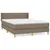 Produktbild 2 för Ramsäng med madrass taupe 140x190 cm tyg