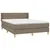 Produktbild 3 för Ramsäng med madrass taupe 140x190 cm tyg