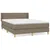 Produktbild 2 för Ramsäng med madrass taupe 140x200 cm tyg