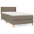Produktbild 2 för Ramsäng med madrass taupe 80x200 cm tyg
