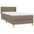 Produktbild 3 för Ramsäng med madrass taupe 80x200 cm tyg