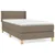 Produktbild 2 för Ramsäng med madrass taupe 90x200 cm tyg