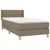 Produktbild 3 för Ramsäng med madrass taupe 90x200 cm tyg