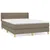 Produktbild 2 för Ramsäng med madrass taupe 140x190 cm tyg
