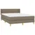 Produktbild 3 för Ramsäng med madrass taupe 140x190 cm tyg