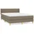 Produktbild 2 för Ramsäng med madrass taupe 140x200 cm tyg