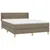 Produktbild 3 för Ramsäng med madrass taupe 140x200 cm tyg