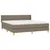 Produktbild 3 för Ramsäng med madrass taupe 160x200 cm tyg