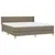 Produktbild 3 för Ramsäng med madrass taupe 180x200 cm tyg