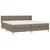 Produktbild 3 för Ramsäng med madrass taupe 200x200 cm tyg