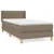 Produktbild 2 för Ramsäng med madrass taupe 80x200 cm tyg