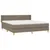 Produktbild 3 för Ramsäng med madrass taupe 160x200 cm tyg