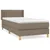 Produktbild 2 för Ramsäng med madrass taupe 80x200 cm tyg