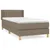 Produktbild 2 för Ramsäng med madrass taupe 90x200 cm tyg