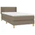 Produktbild 3 för Ramsäng med madrass taupe 90x200 cm tyg