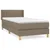 Produktbild 2 för Ramsäng med madrass taupe 100x200 cm tyg