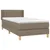 Produktbild 3 för Ramsäng med madrass taupe 100x200 cm tyg