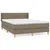 Produktbild 2 för Ramsäng med madrass taupe 140x200 cm tyg