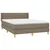 Produktbild 3 för Ramsäng med madrass taupe 140x200 cm tyg