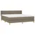 Produktbild 3 för Ramsäng med madrass taupe 160x200 cm tyg