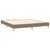 Produktbild 4 för Ramsäng med madrass taupe 160x200 cm tyg