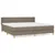 Produktbild 2 för Ramsäng med madrass taupe 200x200 cm tyg